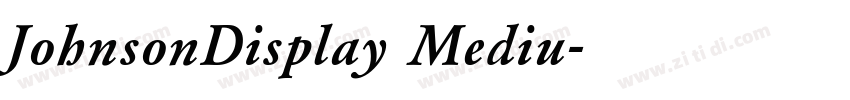 JohnsonDisplay Mediu字体转换